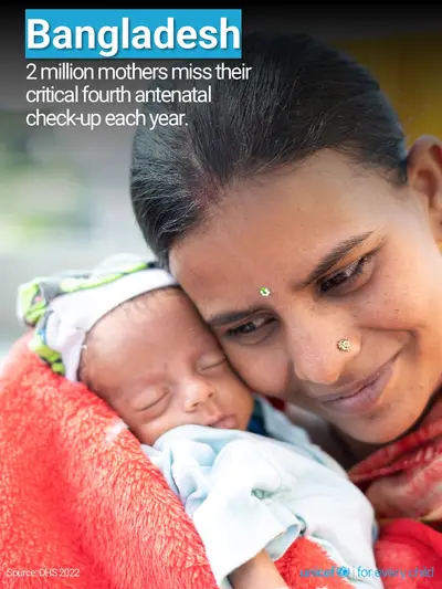 Antenatal care tile for Bangladesh, Photo · English