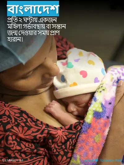 Maternal mortality tile for Bangladesh, Photo · Bengali