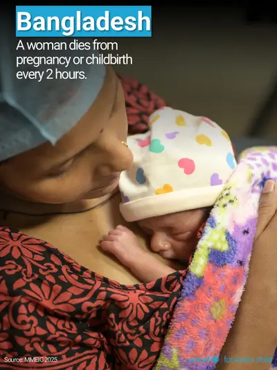 Maternal mortality tile for Bangladesh, Photo · English