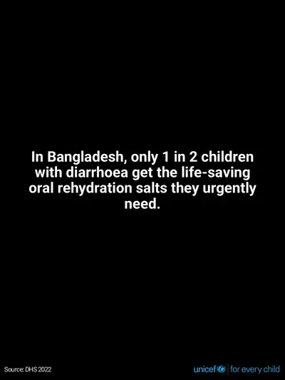 Oral rehydration salts tile for Bangladesh, Text only · English
