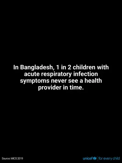 Childhood pneumonia tile for Bangladesh, Text only · English