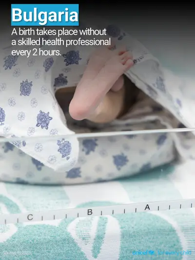 Skilled birth attendance tile for Bulgaria, Photo · English