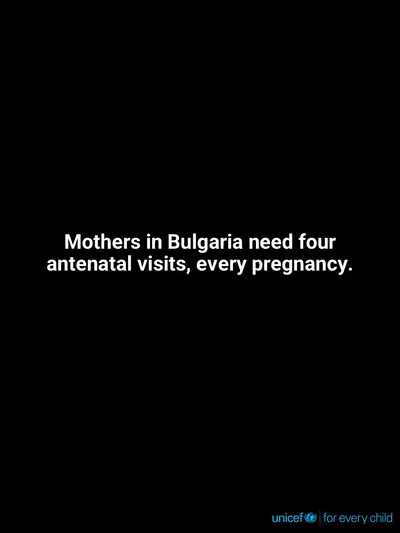 Antenatal care tile for Bulgaria, Text only · English