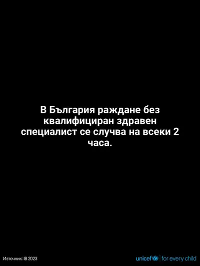 Skilled birth attendance tile for Bulgaria, Text only · Bulgarian