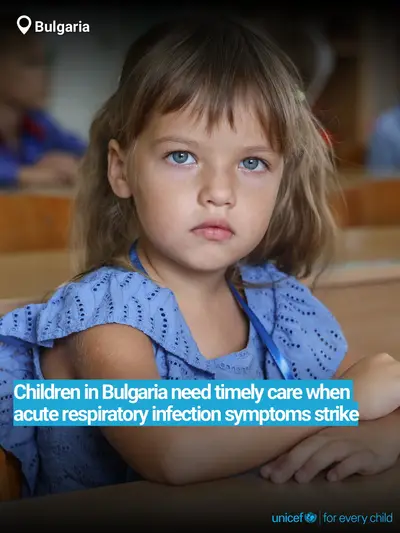Childhood pneumonia tile for Bulgaria, Bold number · English