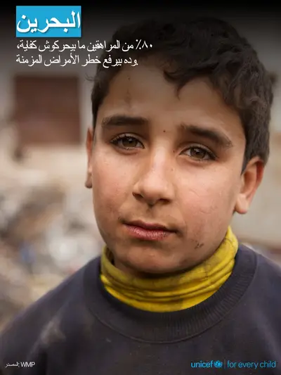 Adolescent physical activity tile for Bahrain, Photo · Arabic