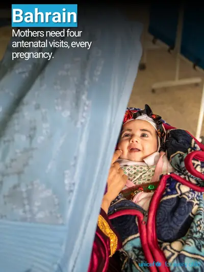 Antenatal care tile for Bahrain, Photo · English