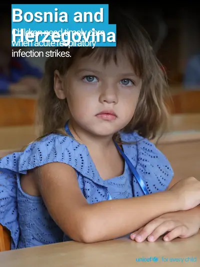 Childhood pneumonia tile for Bosnia and Herzegovina, Photo · English