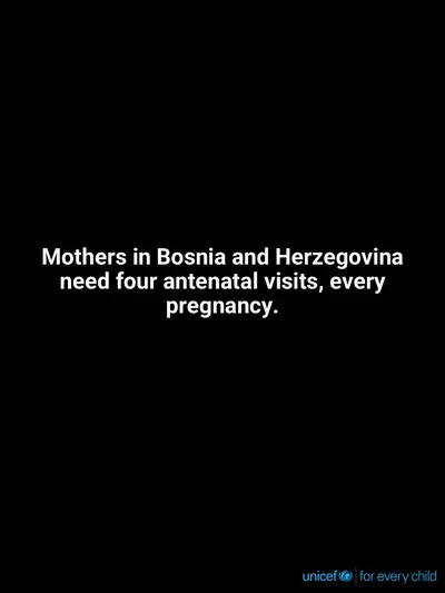 Antenatal care tile for Bosnia and Herzegovina, Text only · English