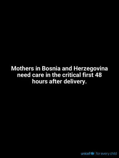 Postnatal care tile for Bosnia and Herzegovina, Text only · English