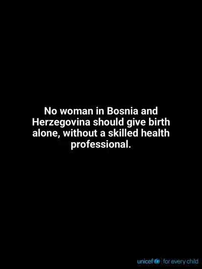 Skilled birth attendance tile for Bosnia and Herzegovina, Text only · English