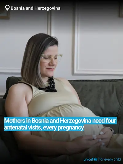 Antenatal care tile for Bosnia and Herzegovina, Bold number · English