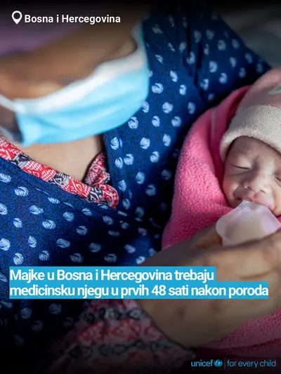 Postnatal care tile for Bosnia and Herzegovina, Bold number · Bosnian