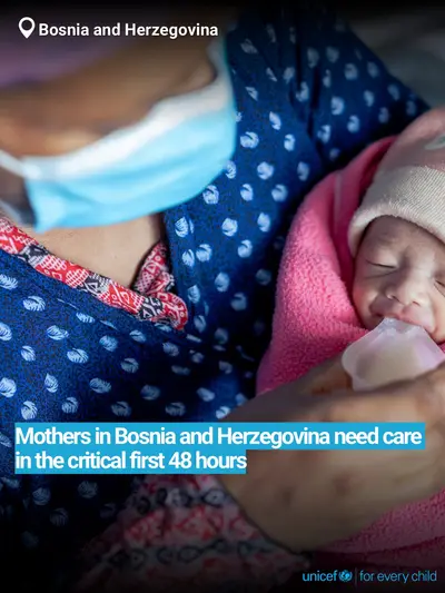 Postnatal care tile for Bosnia and Herzegovina, Bold number · English