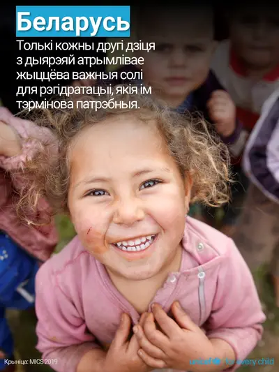 Oral rehydration salts tile for Belarus, Photo · Belarusian