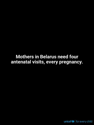 Antenatal care tile for Belarus, Text only · English