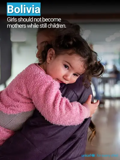 Adolescent motherhood tile for Bolivia (Plurinational State of), Photo · English