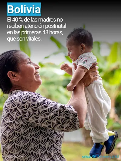 Postnatal care tile for Bolivia (Plurinational State of), Photo · Spanish