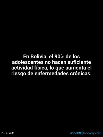 Adolescent physical activity tile for Bolivia (Plurinational State of), Text only · Spanish