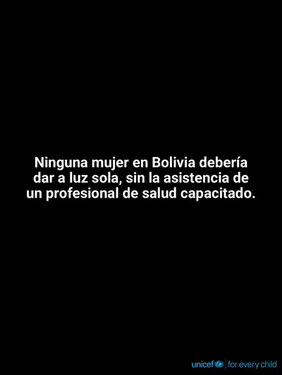 Skilled birth attendance tile for Bolivia (Plurinational State of), Text only · Spanish