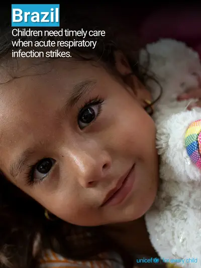 Childhood pneumonia tile for Brazil, Photo · English