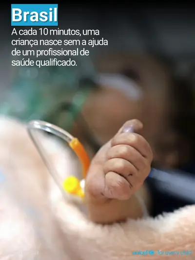 Skilled birth attendance tile for Brazil, Photo · Portuguese