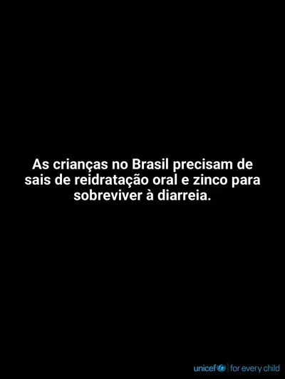 Oral rehydration salts tile for Brazil, Text only · Portuguese