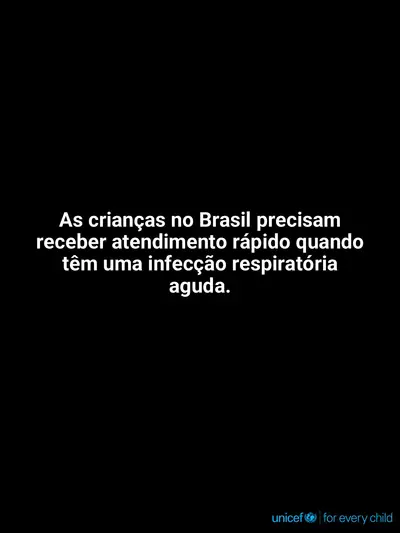 Childhood pneumonia tile for Brazil, Text only · Portuguese