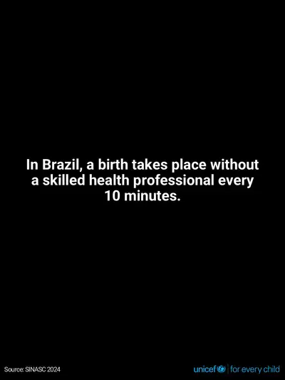 Skilled birth attendance tile for Brazil, Text only · English