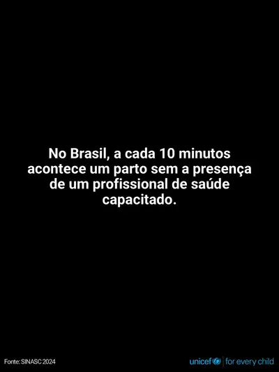 Skilled birth attendance tile for Brazil, Text only · Portuguese