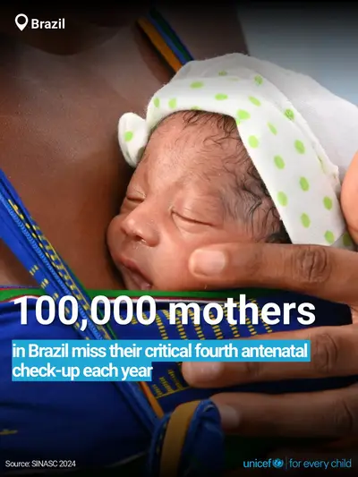 Antenatal care tile for Brazil, Bold number · English