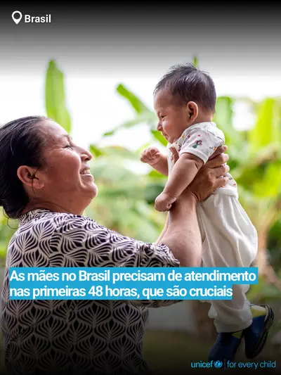 Postnatal care tile for Brazil, Bold number · Portuguese