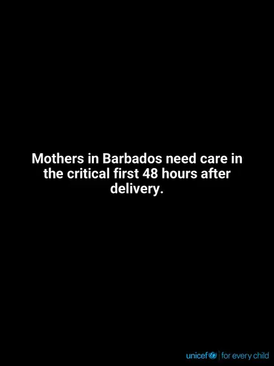 Postnatal care tile for Barbados, Text only · English