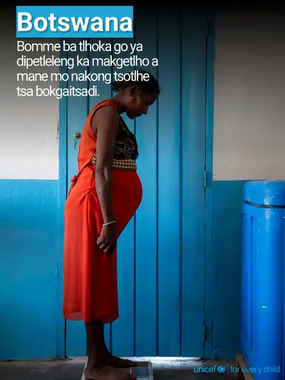 Antenatal care tile for Botswana, Photo · Setswana
