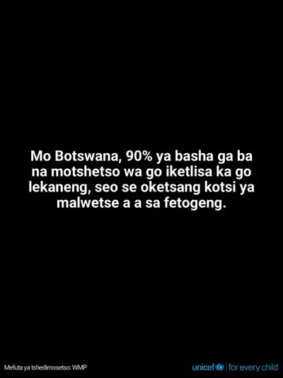 Adolescent physical activity tile for Botswana, Text only · Setswana