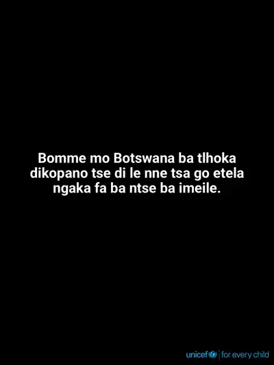 Antenatal care tile for Botswana, Text only · Setswana