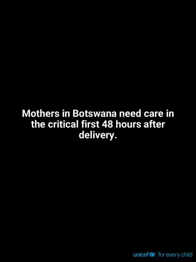 Postnatal care tile for Botswana, Text only · English