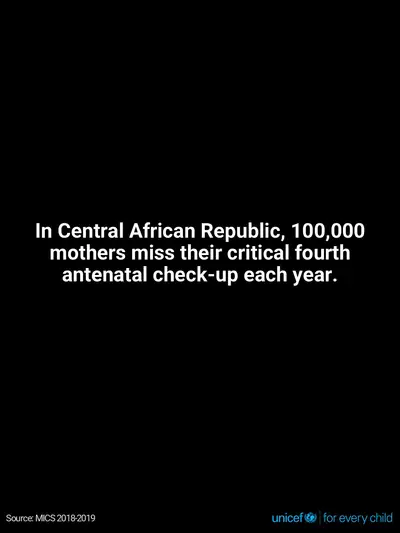 Antenatal care tile for Central African Republic, Text only · English