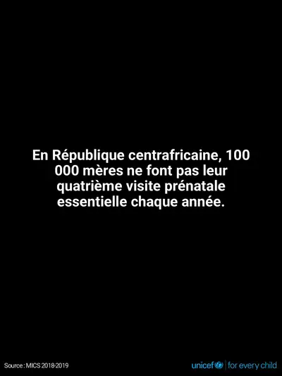Antenatal care tile for Central African Republic, Text only · French