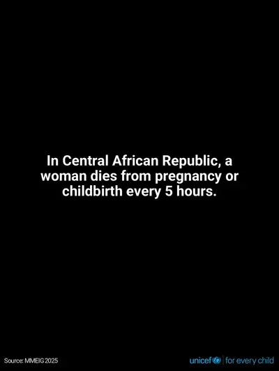 Maternal mortality tile for Central African Republic, Text only · English