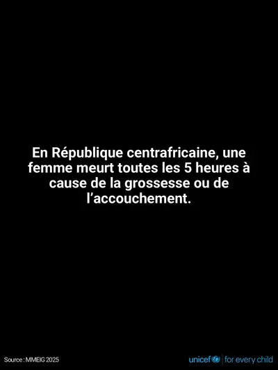 Maternal mortality tile for Central African Republic, Text only · French