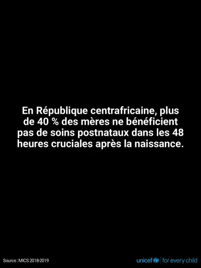 Postnatal care tile for Central African Republic, Text only · French