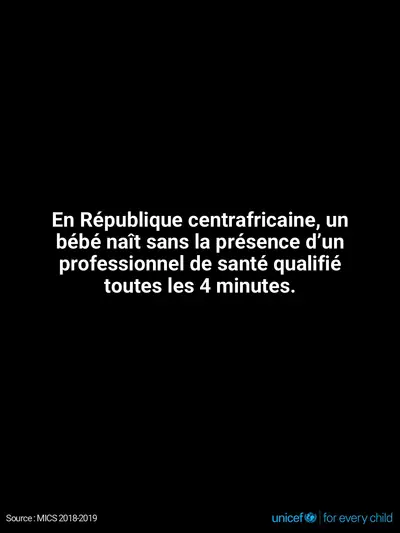 Skilled birth attendance tile for Central African Republic, Text only · French