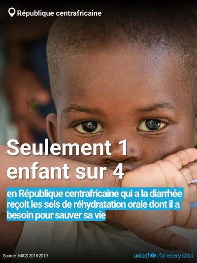 Oral rehydration salts tile for Central African Republic, Bold number · French