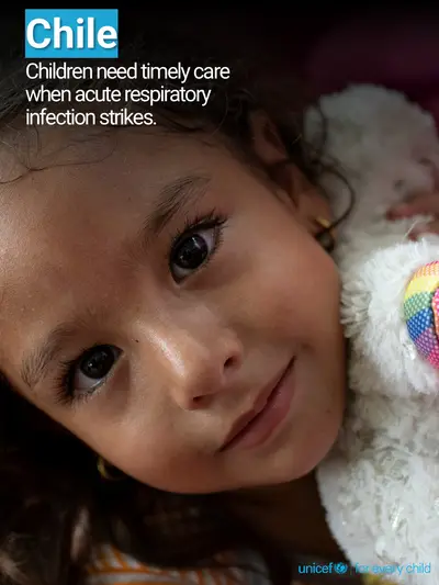 Childhood pneumonia tile for Chile, Photo · English