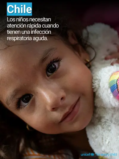 Childhood pneumonia tile for Chile, Photo · Spanish