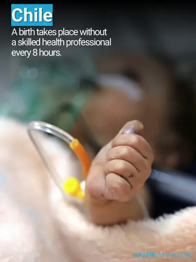 Skilled birth attendance tile for Chile, Photo · English