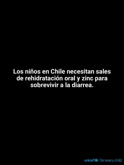 Oral rehydration salts tile for Chile, Text only · Spanish