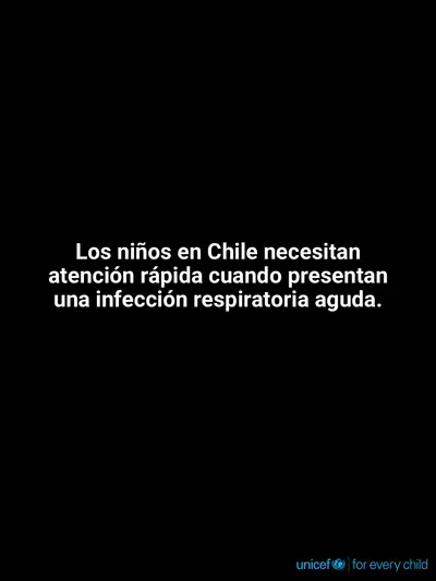 Childhood pneumonia tile for Chile, Text only · Spanish