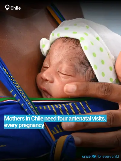 Antenatal care tile for Chile, Bold number · English